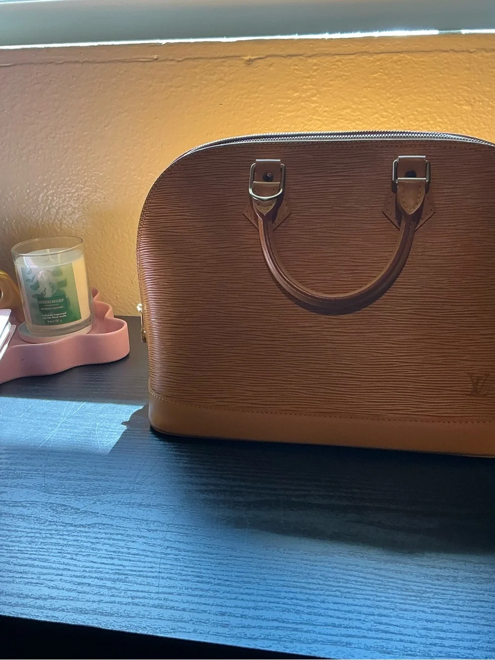 Louis Vuitton Yellow Epi Alma Handbag